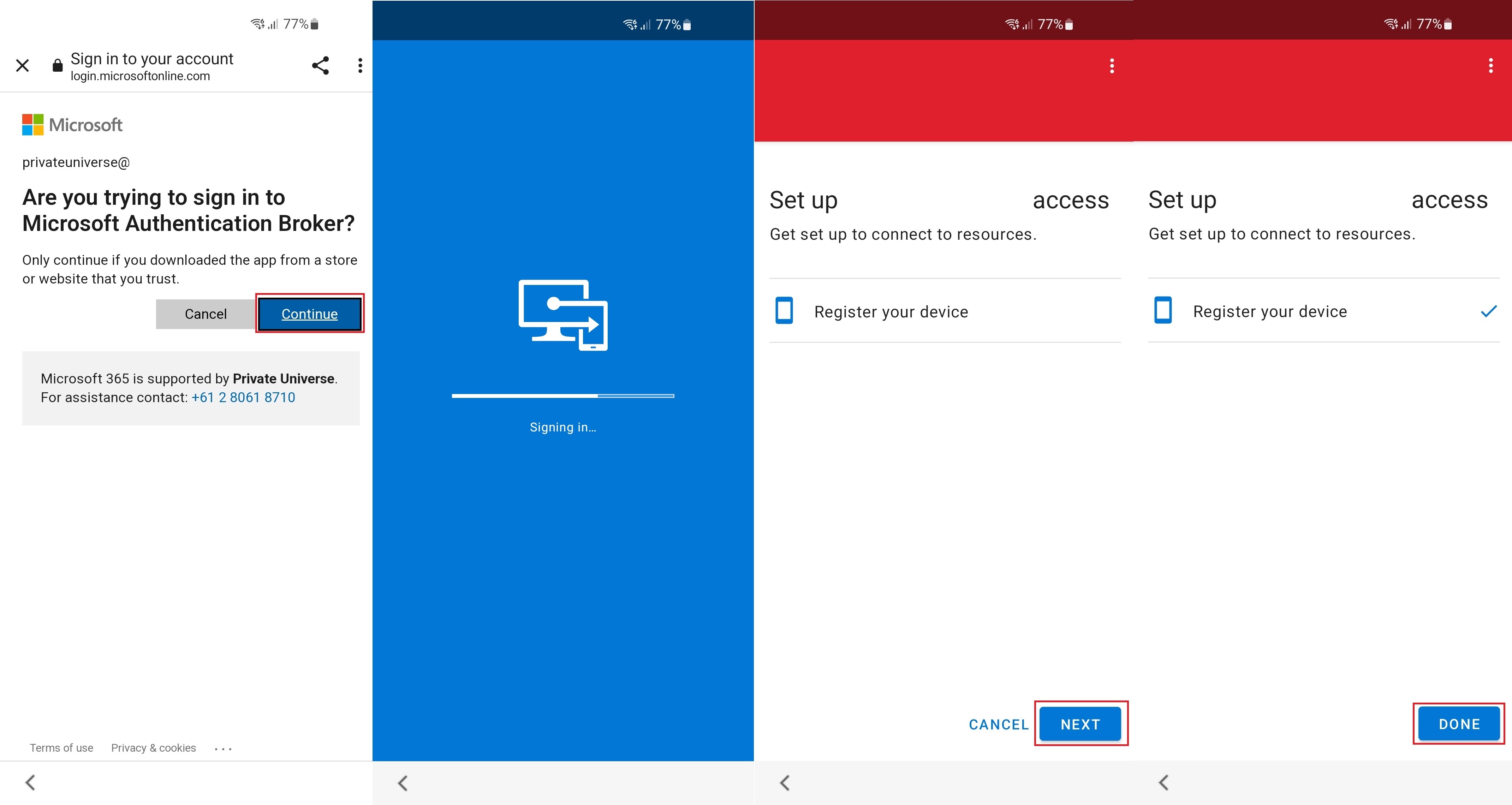 Intune registration 2