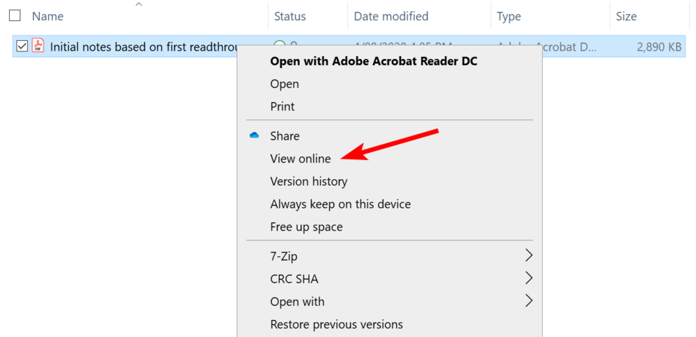 OneDrive on Windows Context Menu