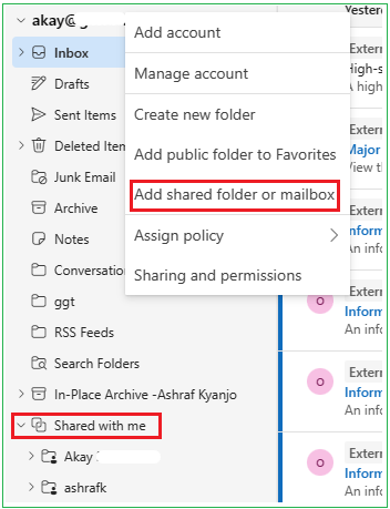 Adding a Shared Mailbox (new Outlook)