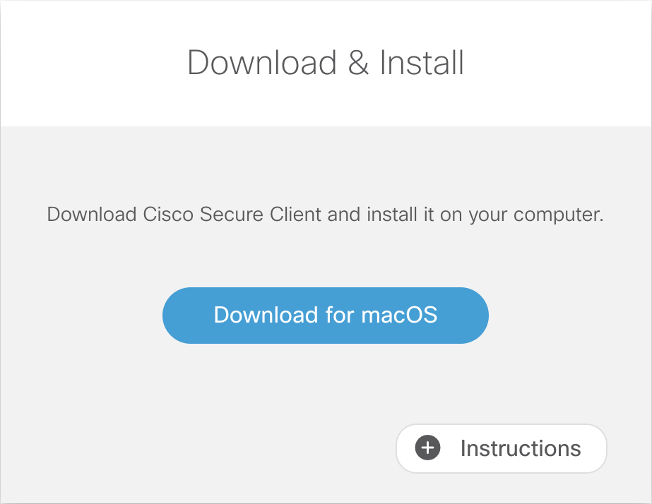Secure Client Mac Download Button